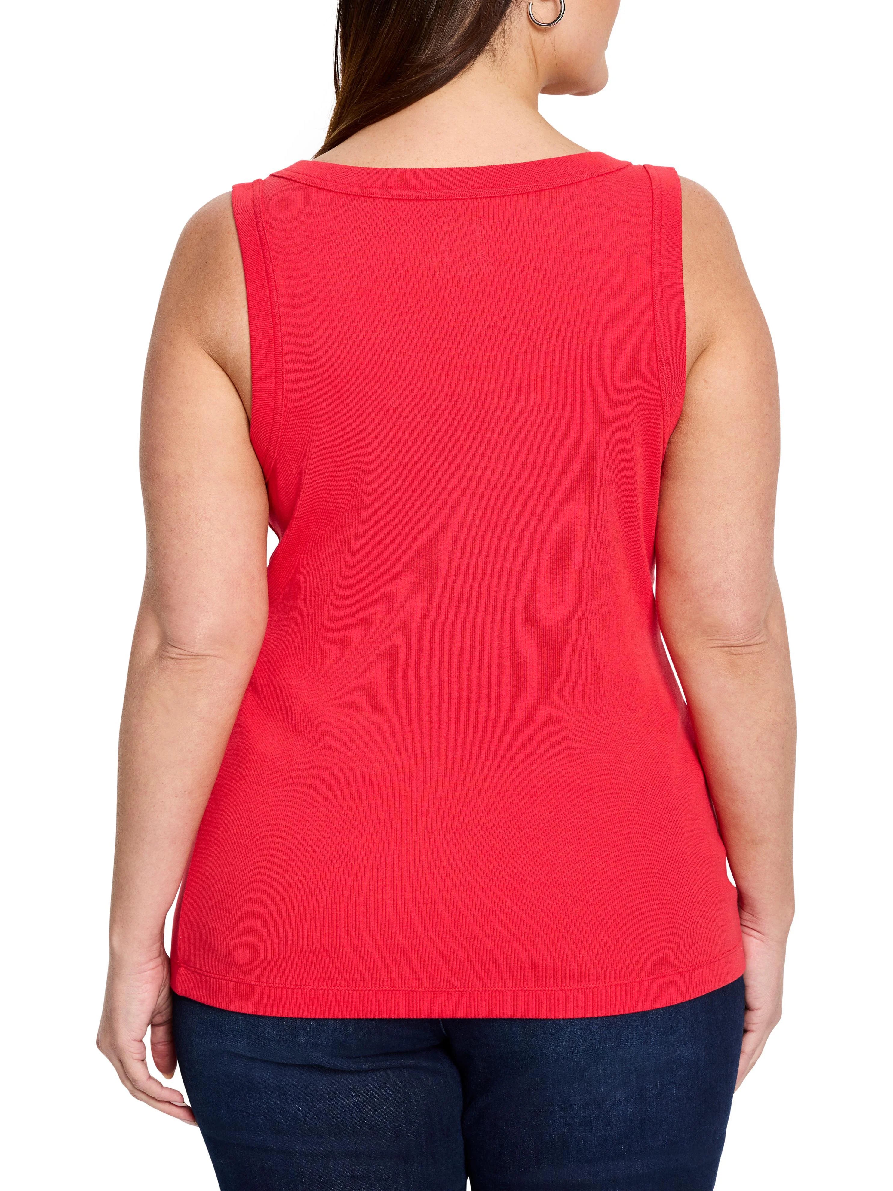 Perfect Knit Rib Scoop Tank in Har