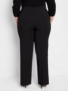 31" Stretch Knit Lenox Wide-leg Pant in Blx