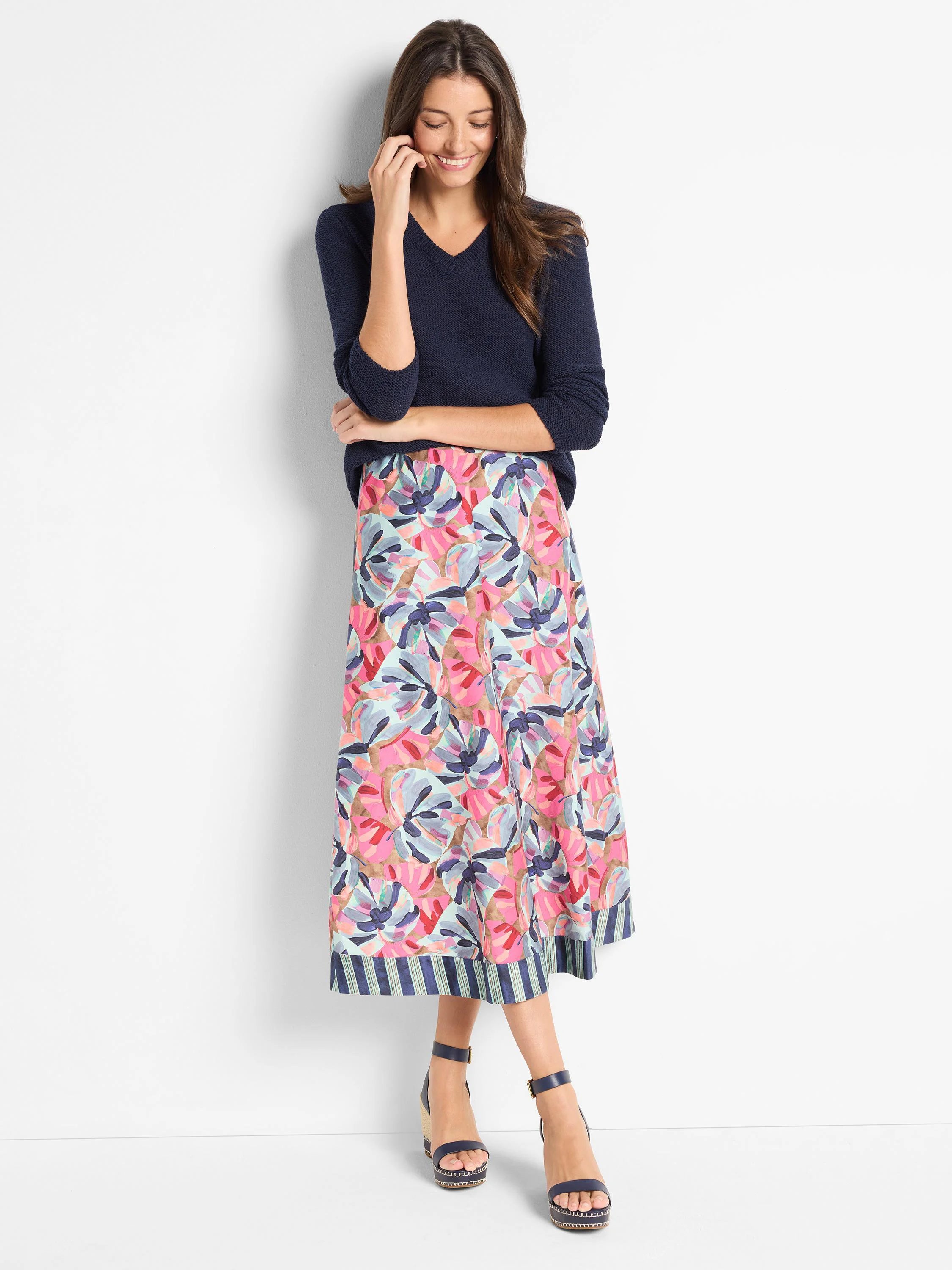Firework Foliage Skirt in Blt