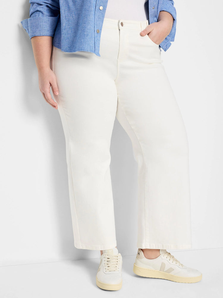 28" Wide Leg Weekend Jeans in Pwh