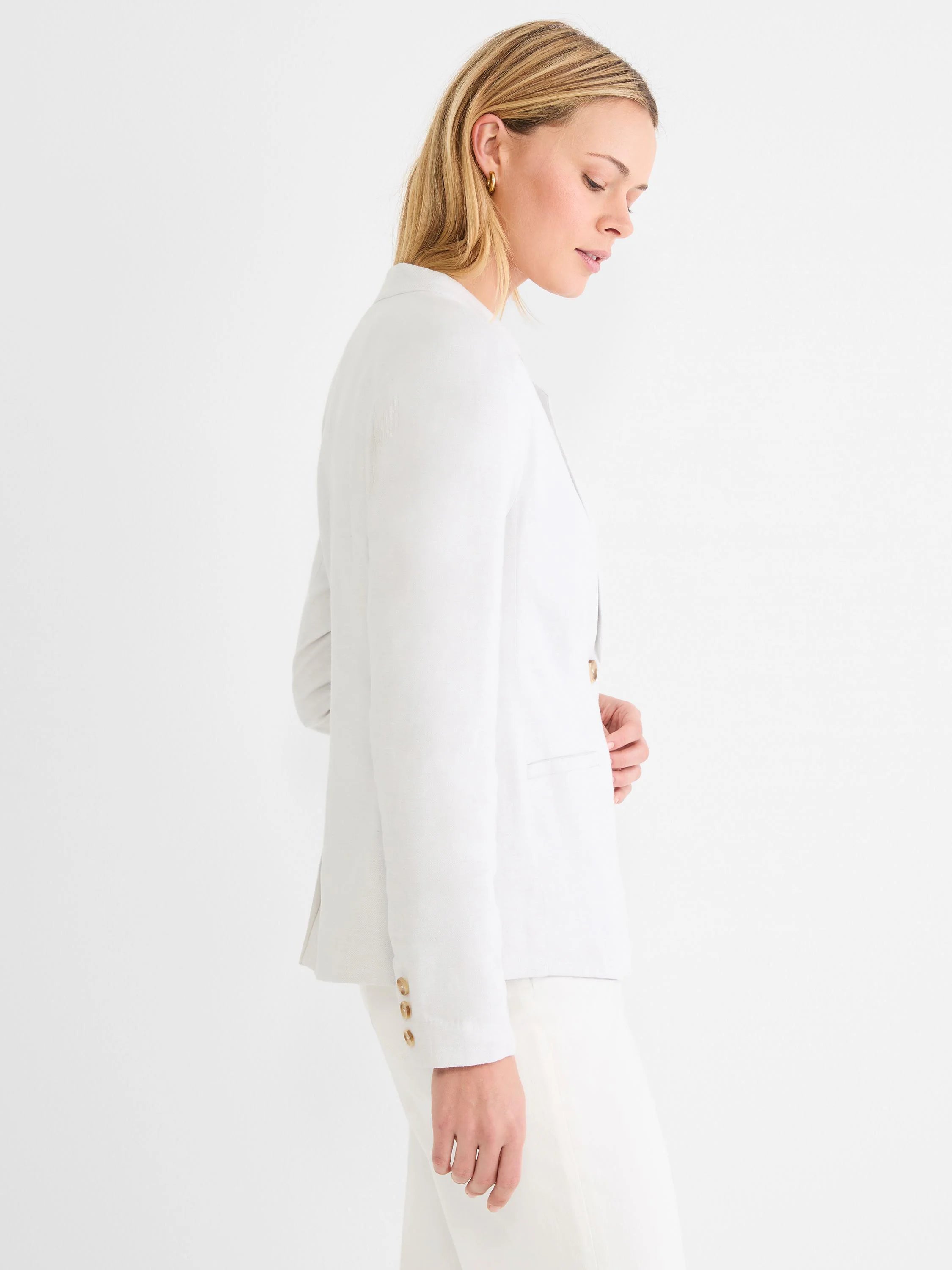 Stretch Linen Eva Blazer in Slw