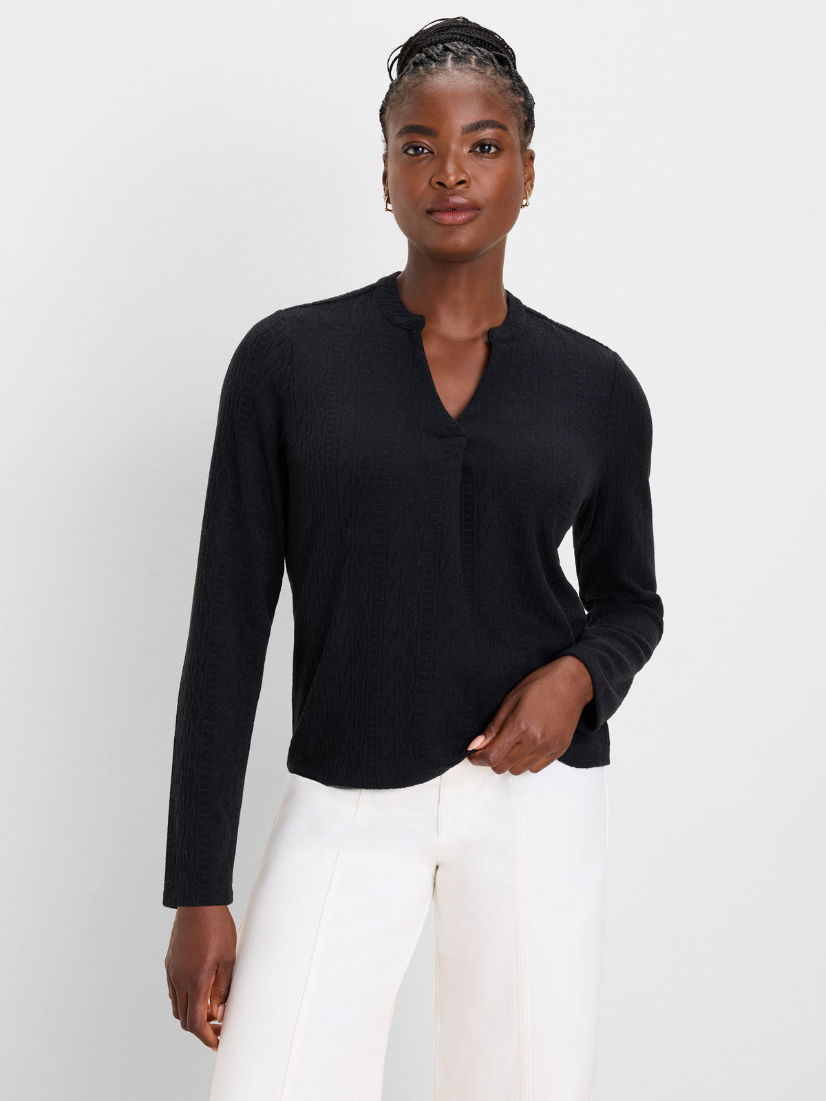 NIC+ZOE Cozy Cable Split Neck Top product