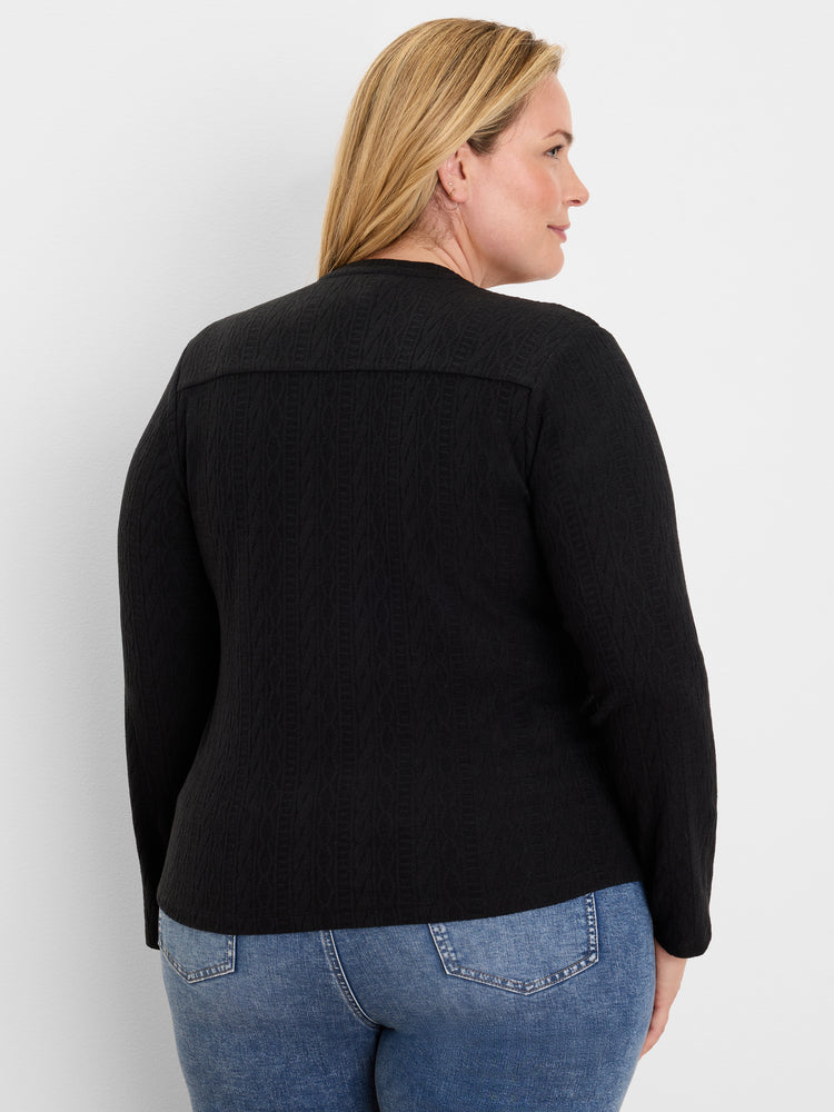 NIC+ZOE Cozy Cable Split Neck Top product