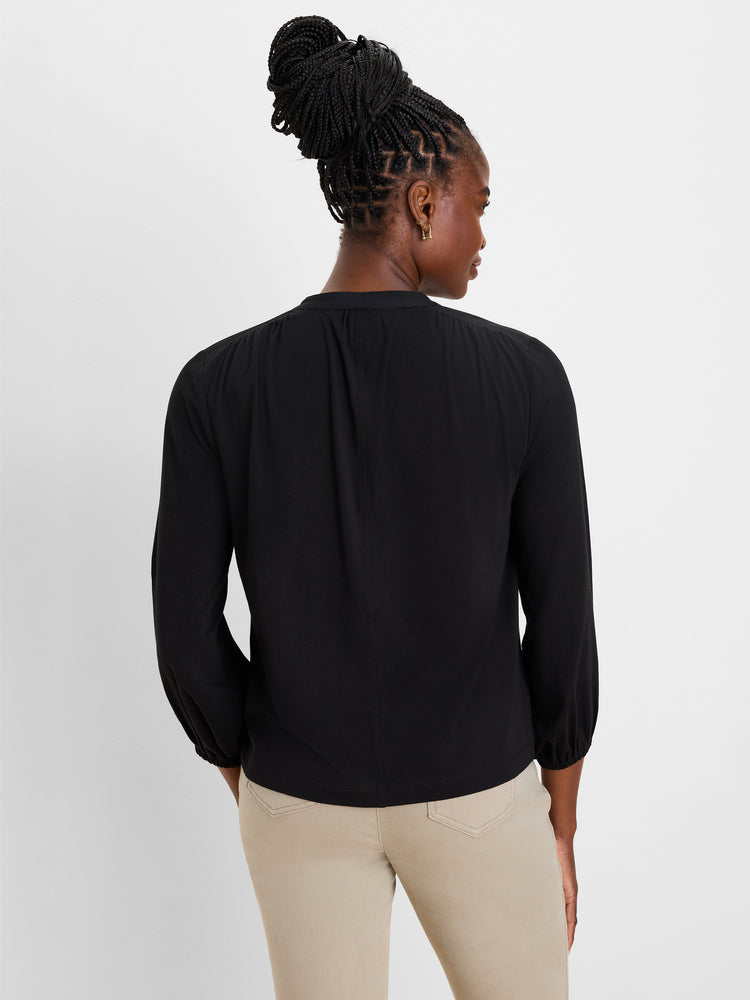 NIC+ZOE Mixed Media Peasant Top product