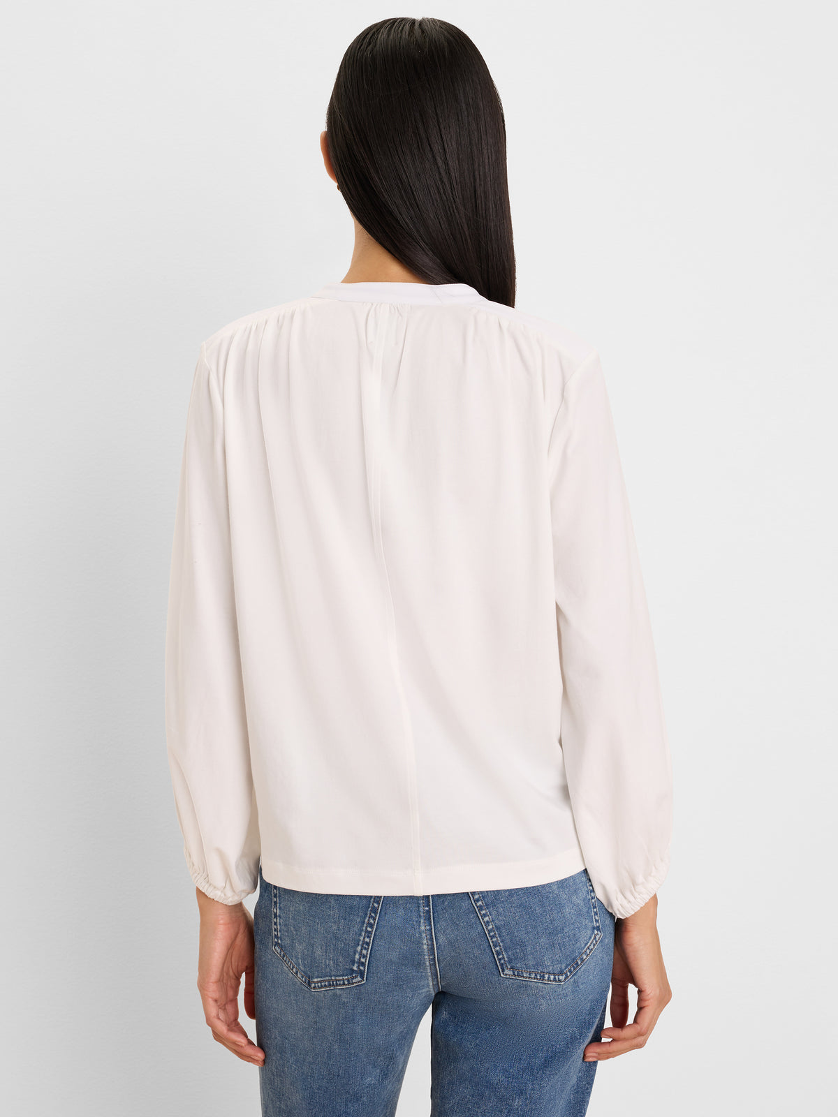 NIC+ZOE Mixed Media Peasant Top product