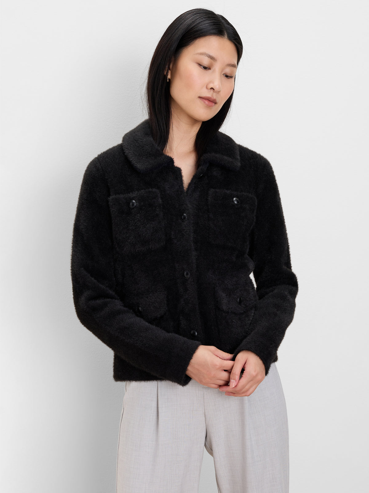 NIC+ZOE Fuzzy Patch Pocket Jacket product
