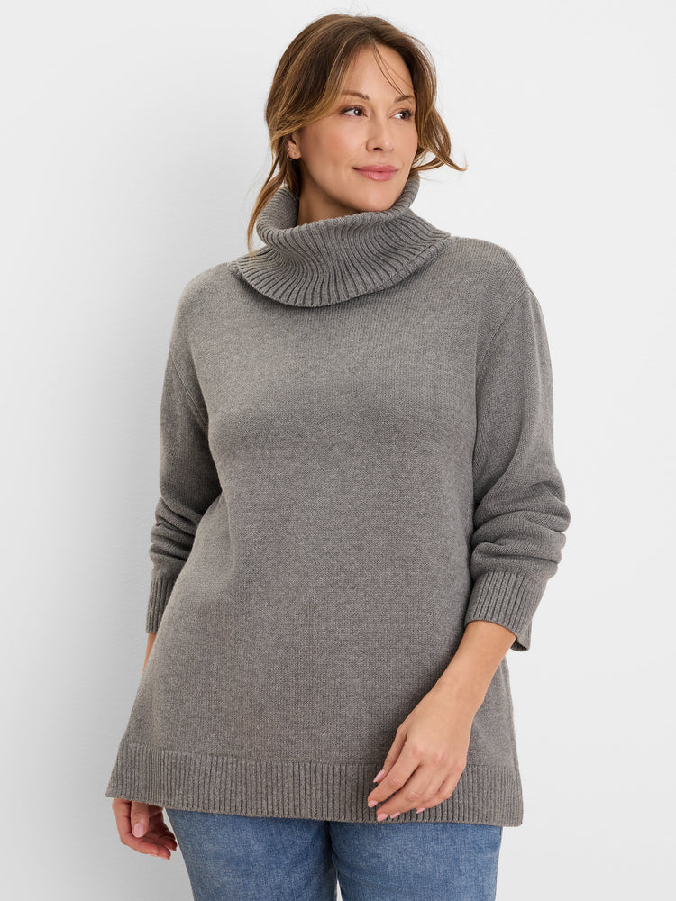 NIC+ZOE Foldover Turtleneck Zip Sweater product