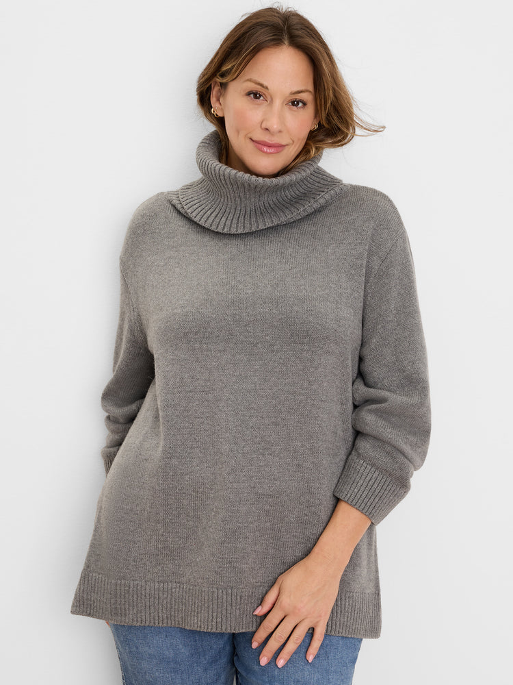 NIC+ZOE Foldover Turtleneck Zip Sweater product