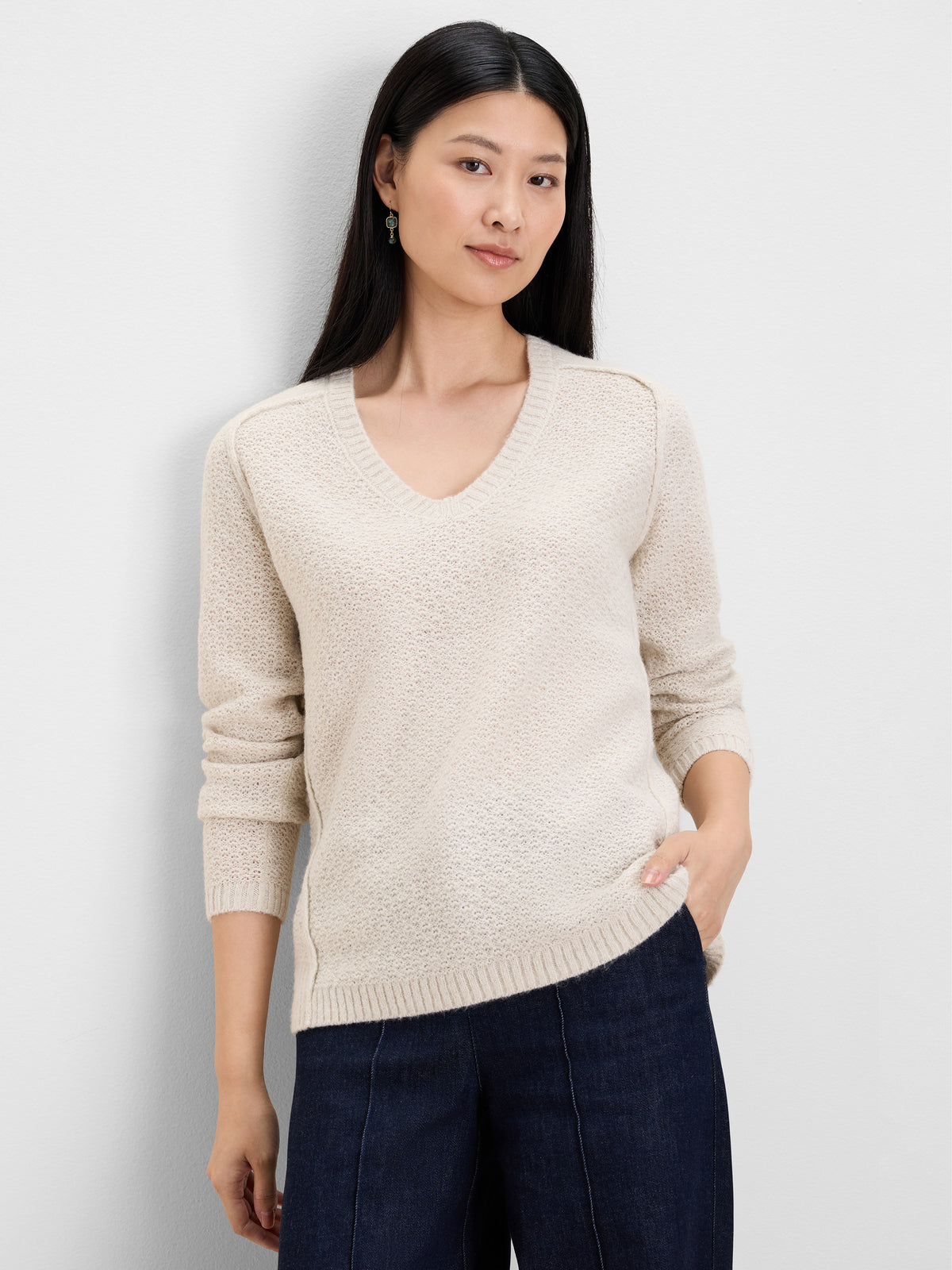 NIC+ZOE Femme Tuck V-Neck Sweater product