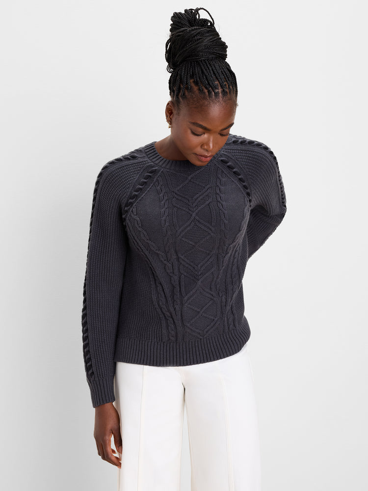 NIC+ZOE Patchwork Cable Sweater product