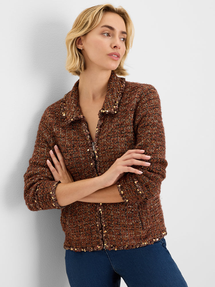 NIC+ZOE Sequin Trim Knit Jacket product