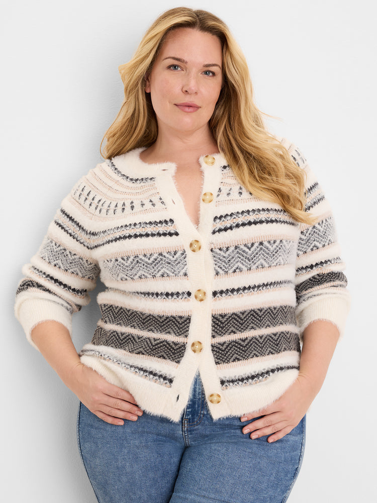 NIC+ZOE Fairisle Stripe Cardigan product