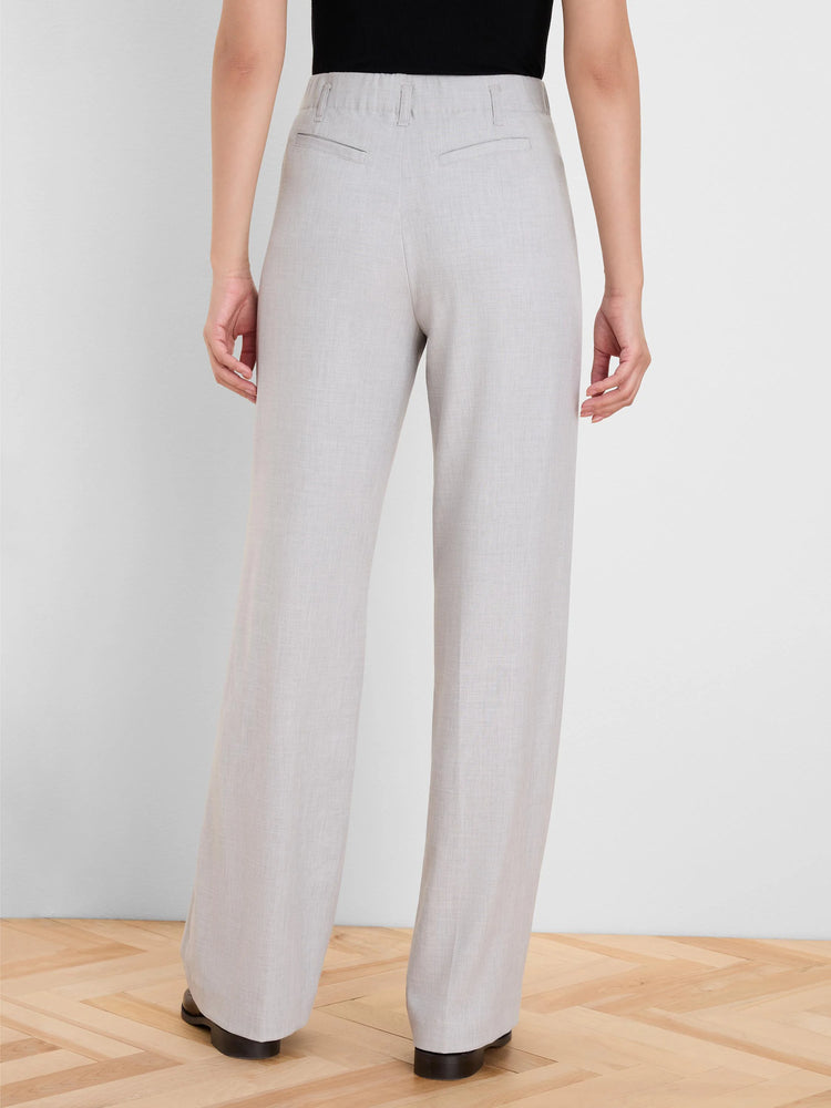Tremont Wide Leg Crepe Trouser in Grm
