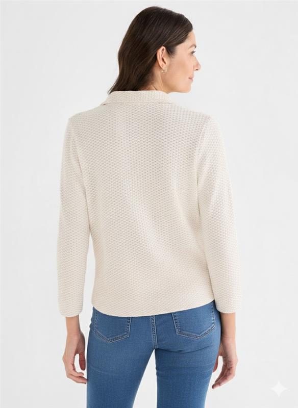 NIC+ZOE Textured Tuck Stitch Knit Polo product