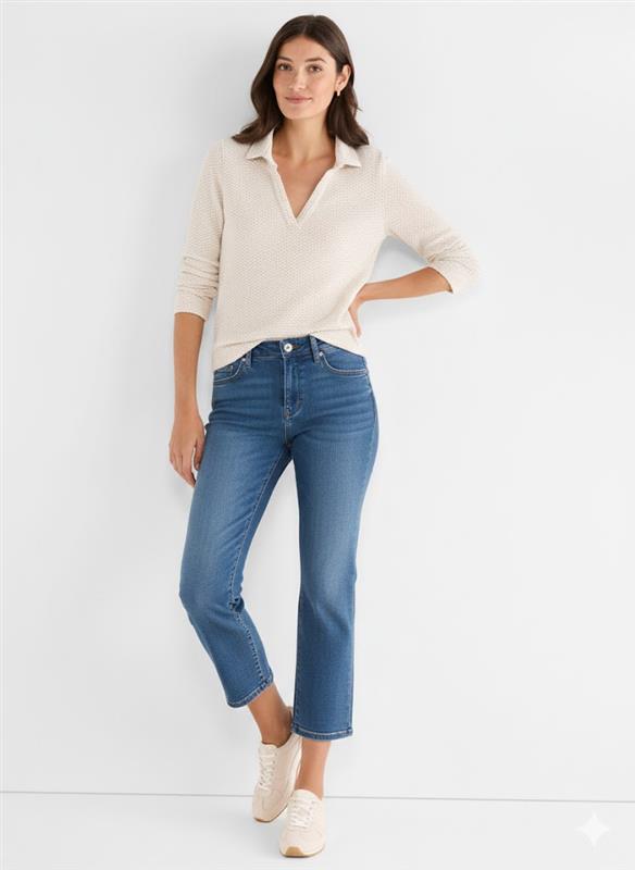 NIC+ZOE Textured Tuck Stitch Knit Polo product