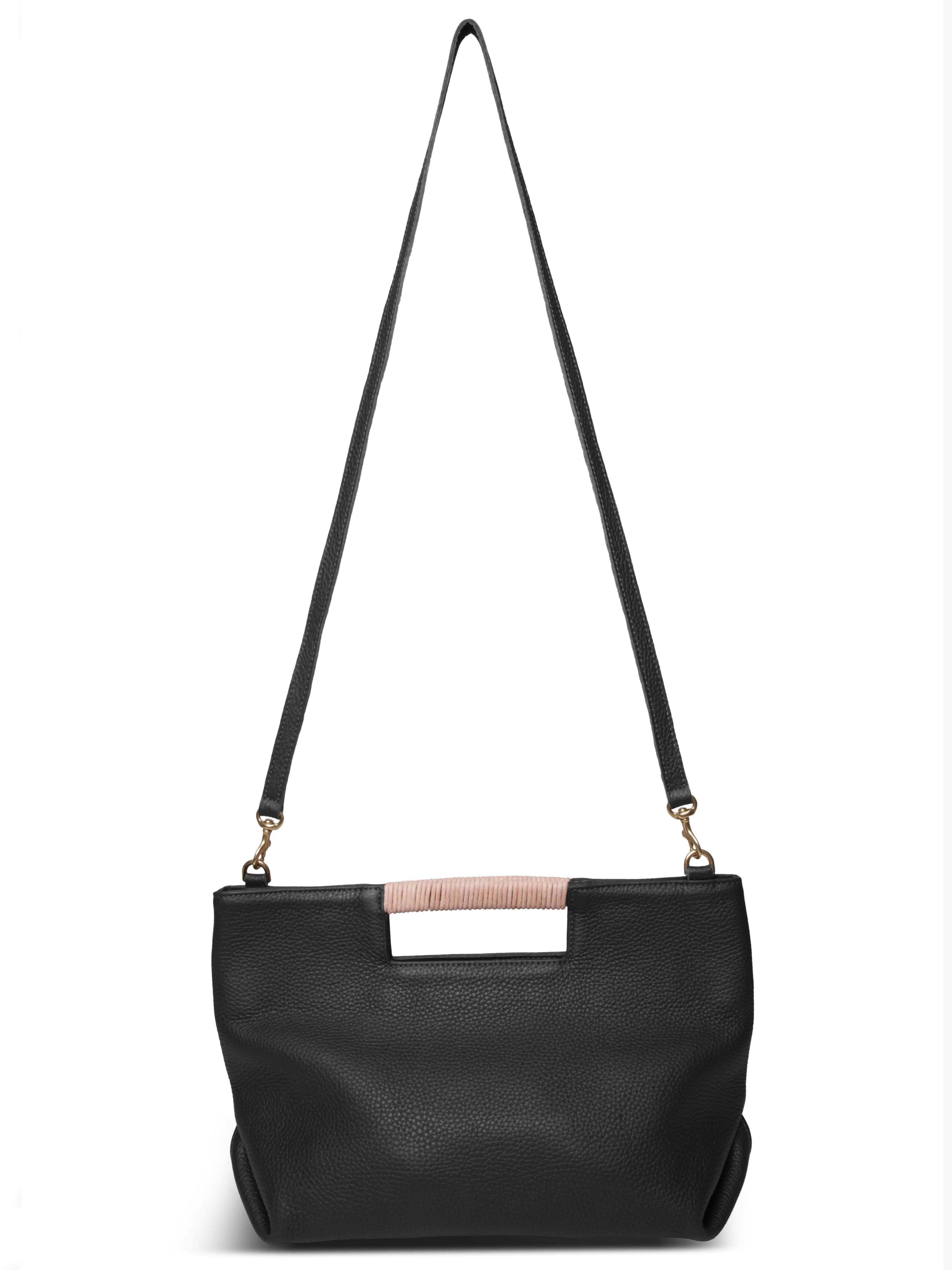 Ella Wrapped Handle Crossbody in Blk