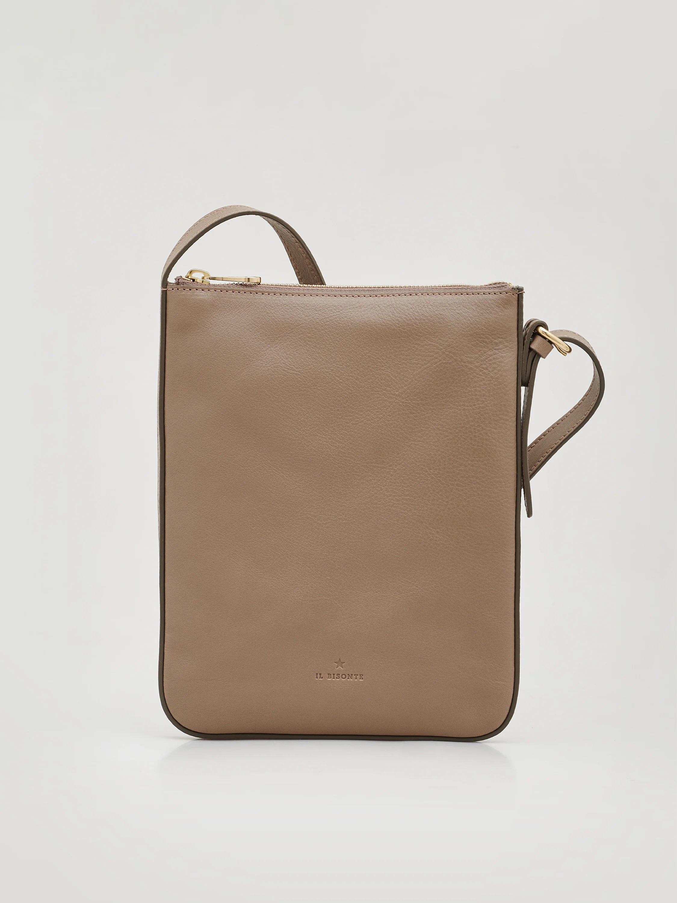 Il Bisonte Small Rectangle Crossbody Bag in Tau