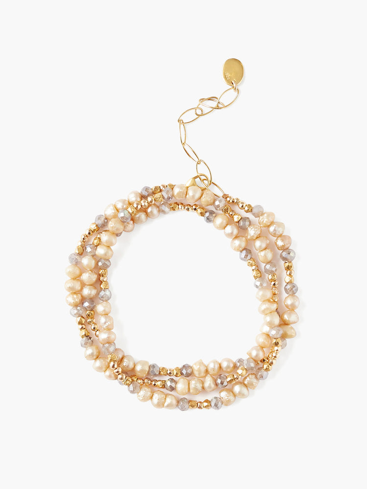Chan Luu Champagne Pearl Bracelet in Chp