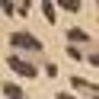 Soft light brown background with blurry dark brown irregular spots, suggesting a textured animal ...