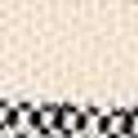 Light beige textured fabric with a black and white checkered band.