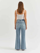 Daze Far Out High Rise Wide Leg Jean in Lws