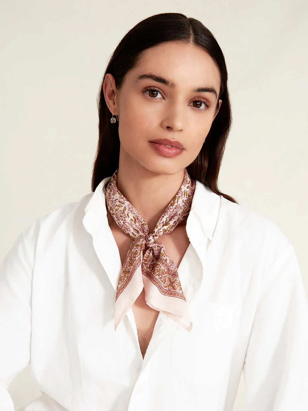 Chan Luu Border Print Bandana in Pkm