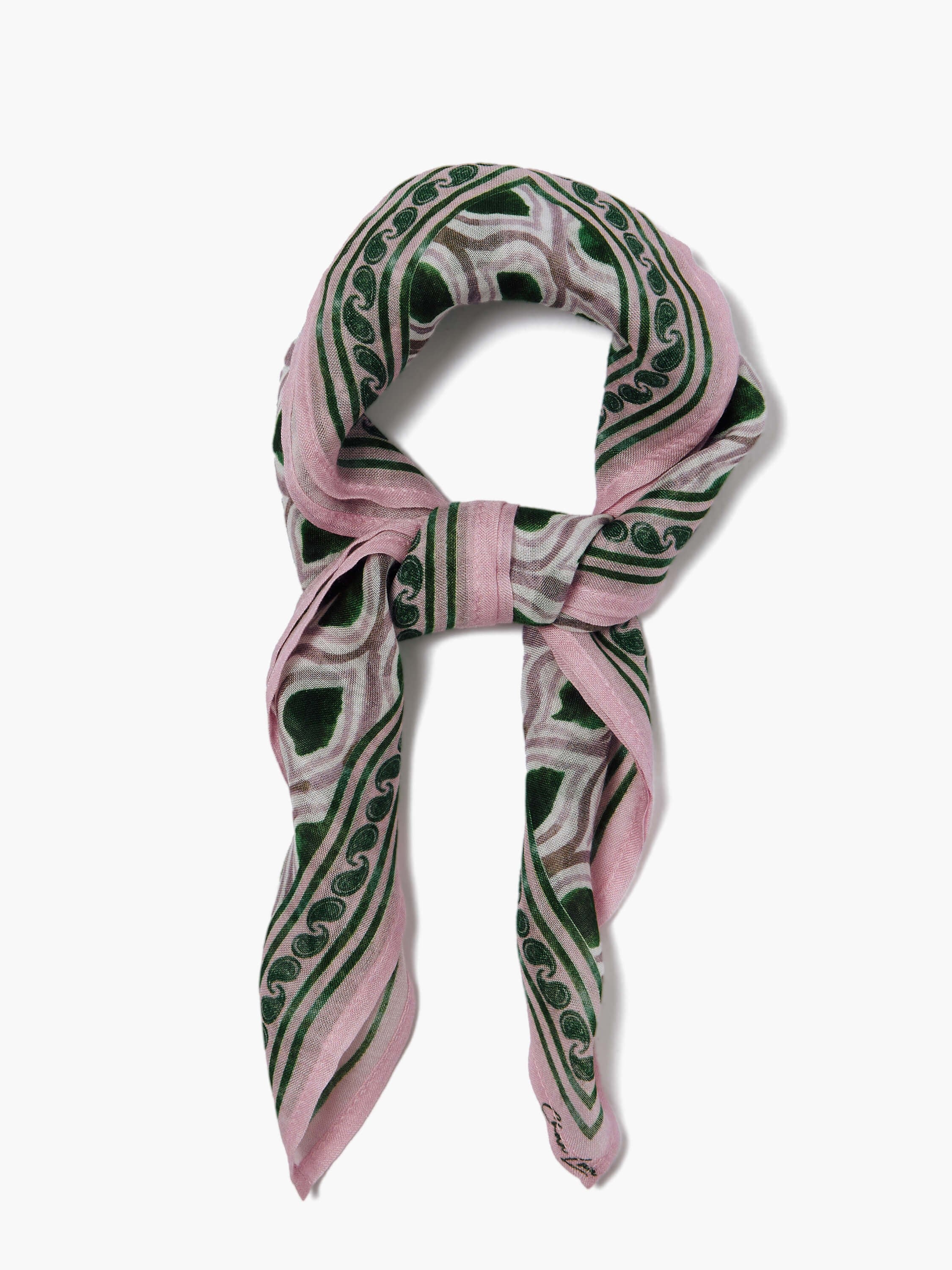 Chan Luu Geo Print Bandana in Gri