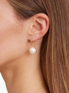 Chan Luu White Baroque Pearl Earrings in Prl