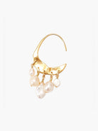 Chan Luu Crescent Pearl Drops Earrings in Prl