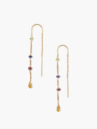 Chan Luu Chain Earrings With Stones in Mlt