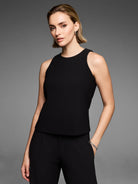Gold Label Knit Scuba High Neck Tank in Blx