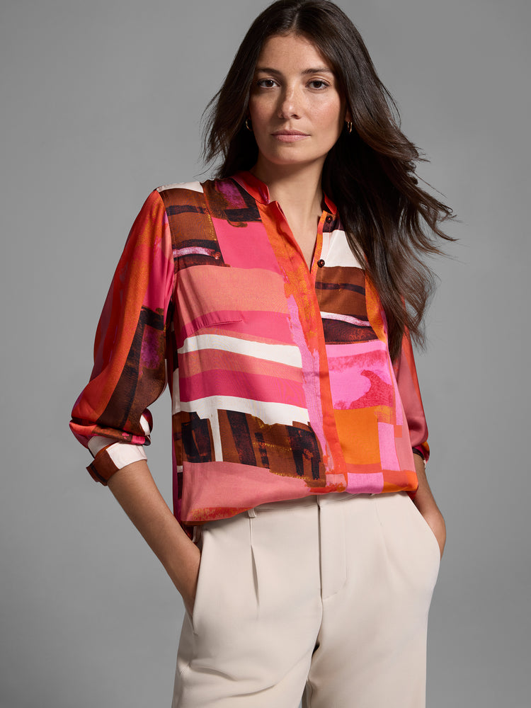 Gold Label Gold Label Artful Blocks Glossy Blouse product