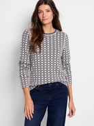 Geo Reversible Sweater Tee in Imi