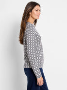 Geo Reversible Sweater Tee in Imi