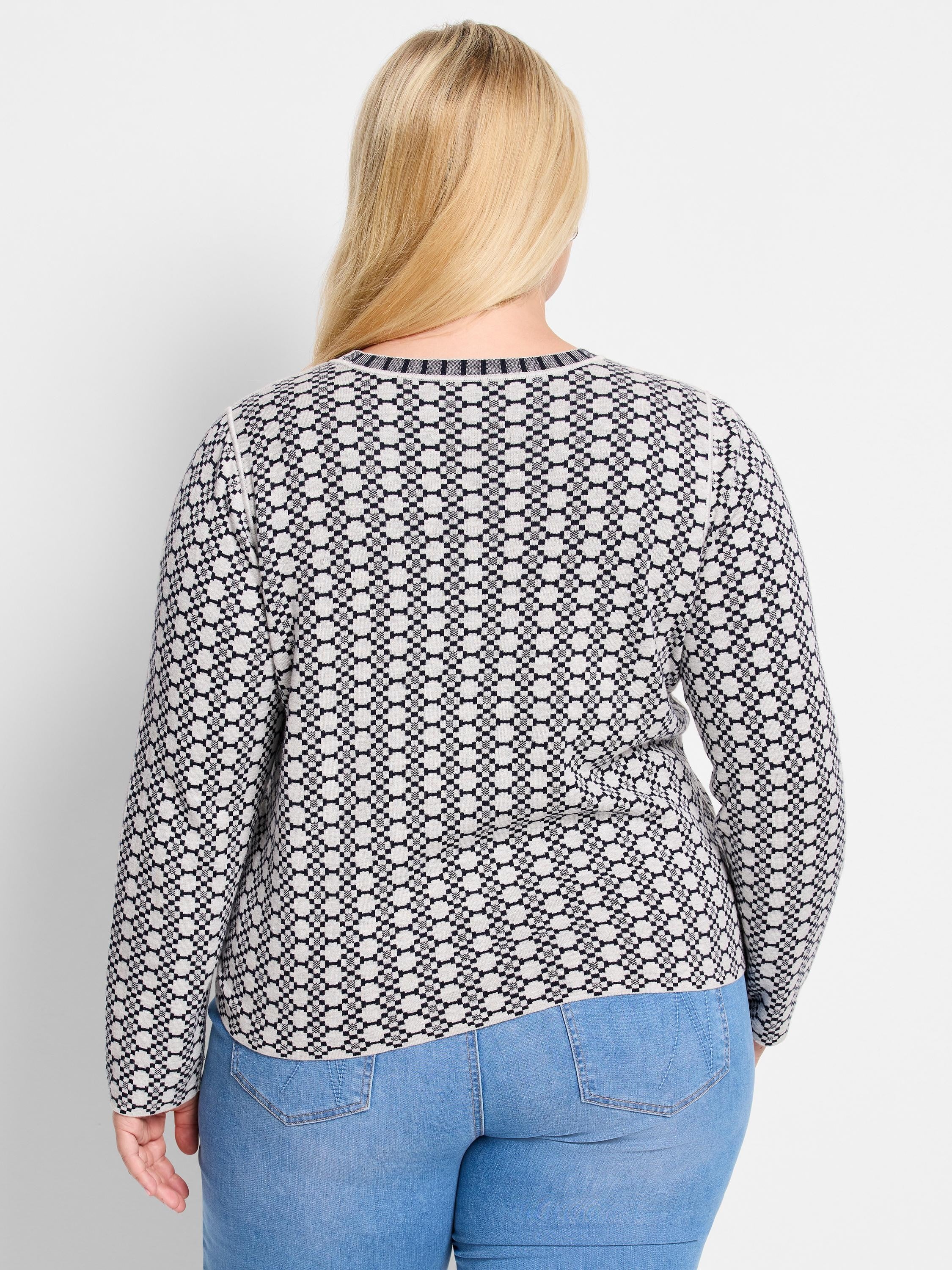 Geo Reversible Sweater Tee in Imi