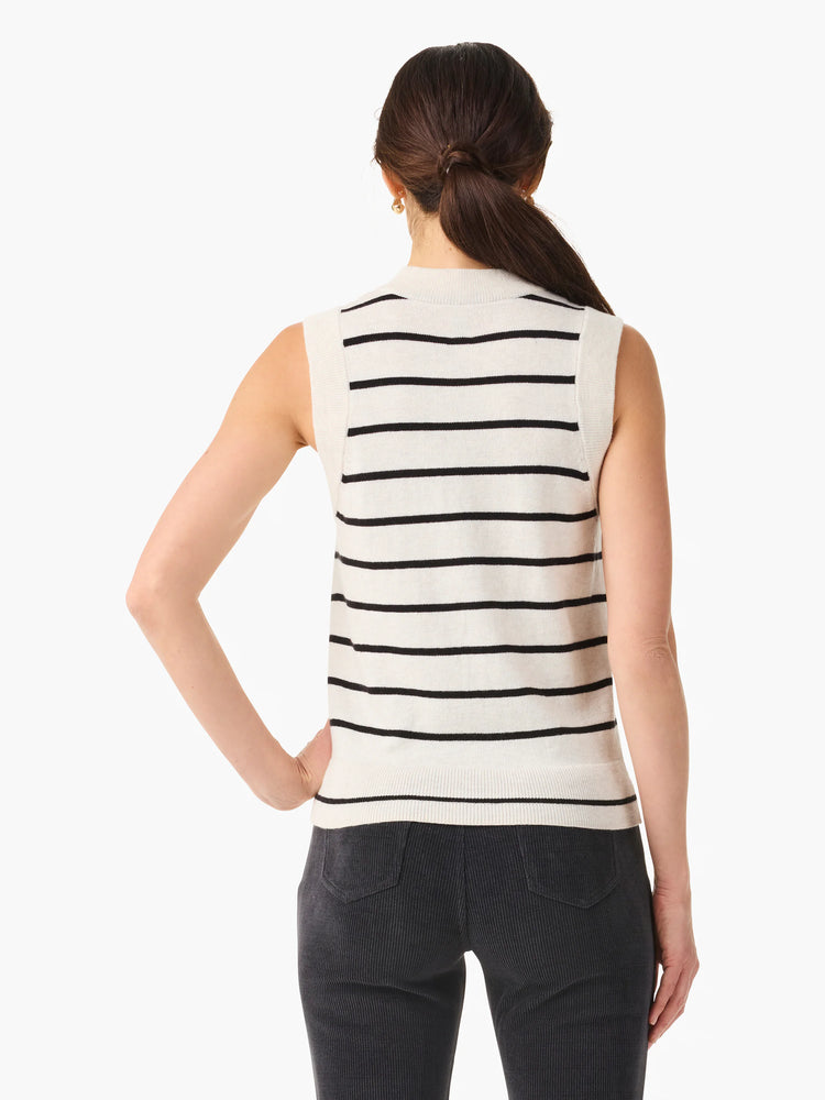 Striped Essential Sweater Vest in Cem