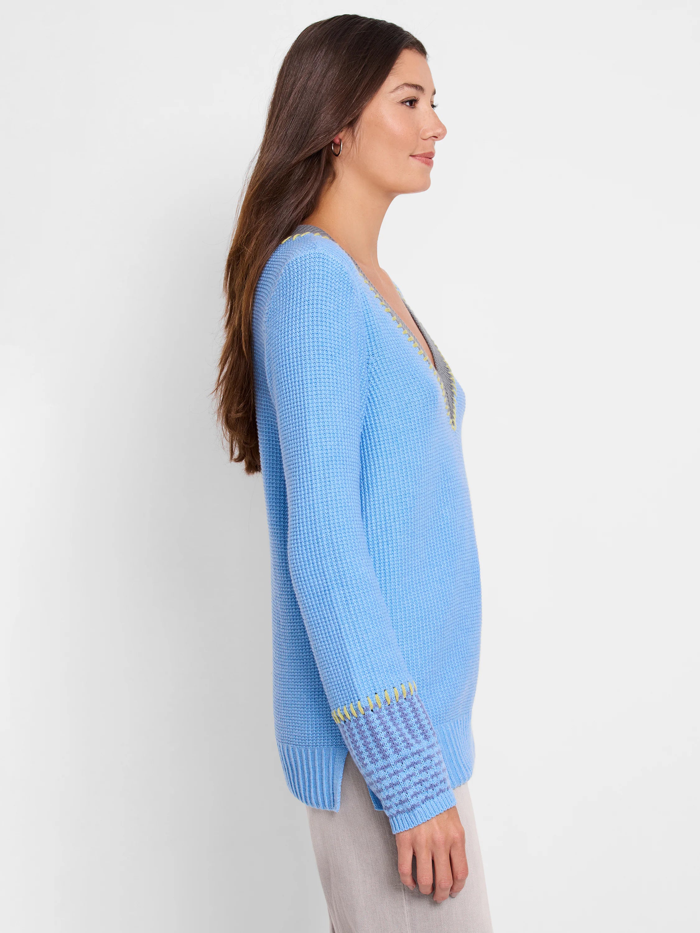 Tipped Texture Sweater in Blt