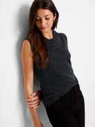 Pixel Knit Vest in Gri