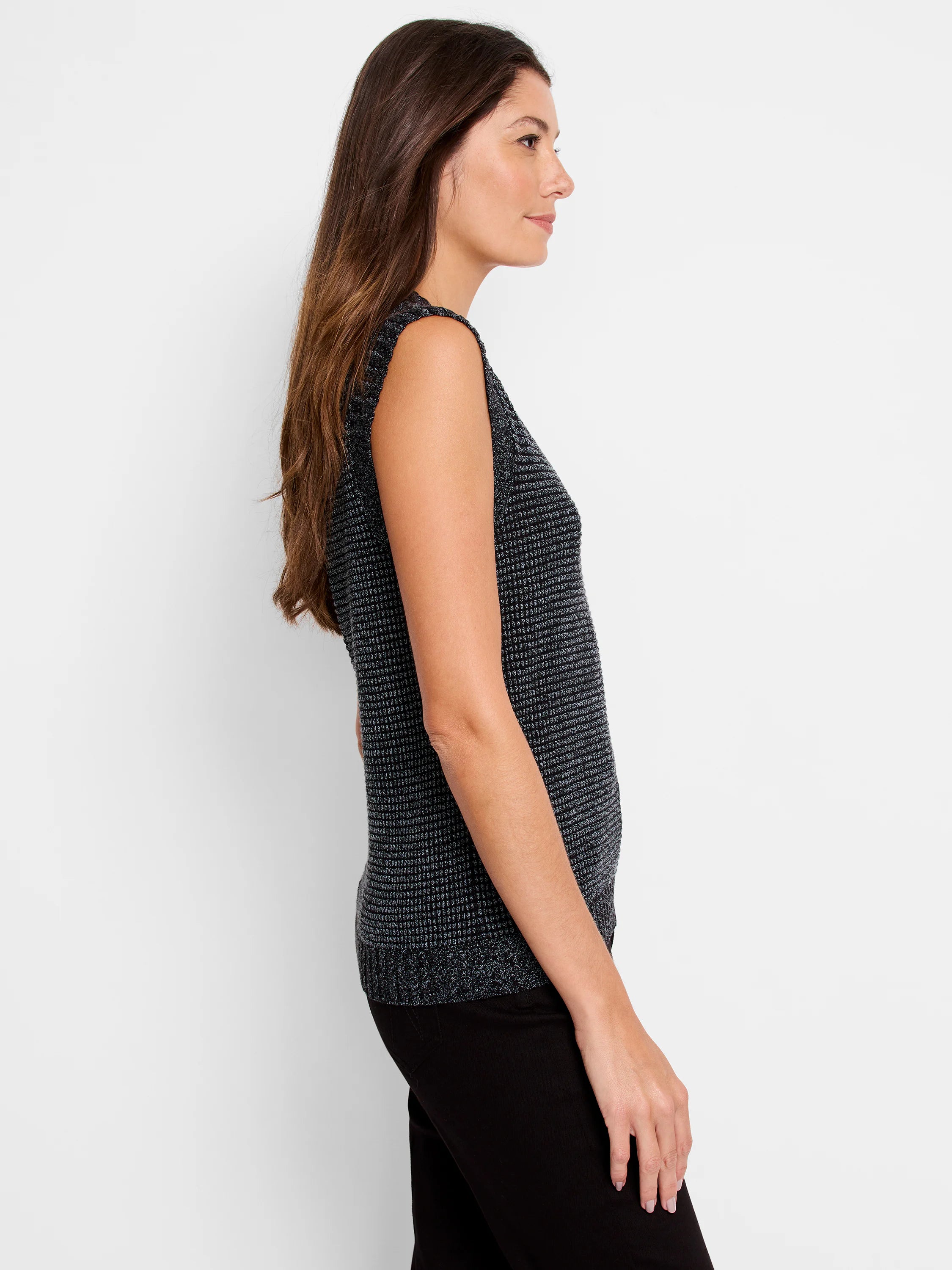 Pixel Knit Vest in Gri