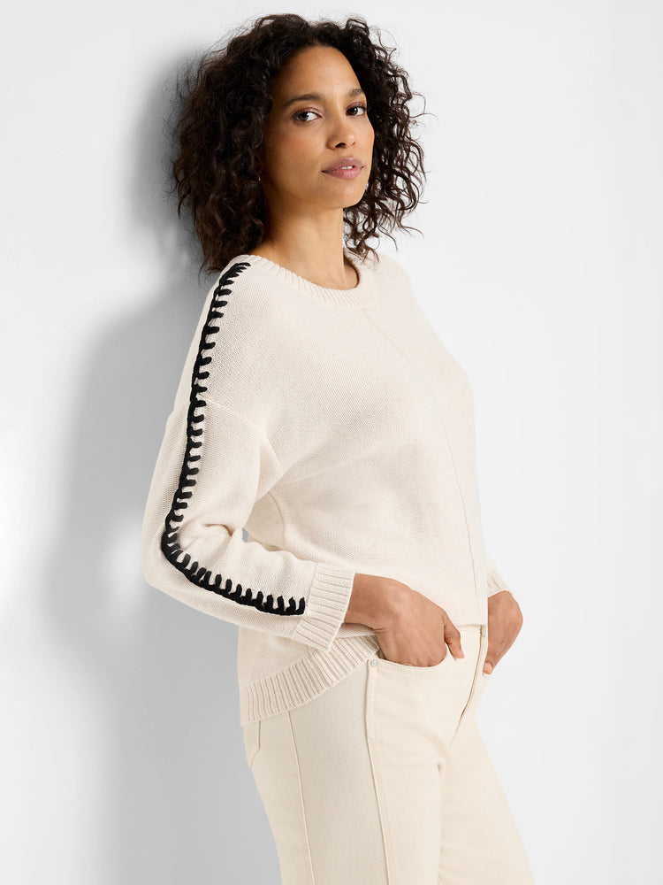 Laced Up Sweater in Cem