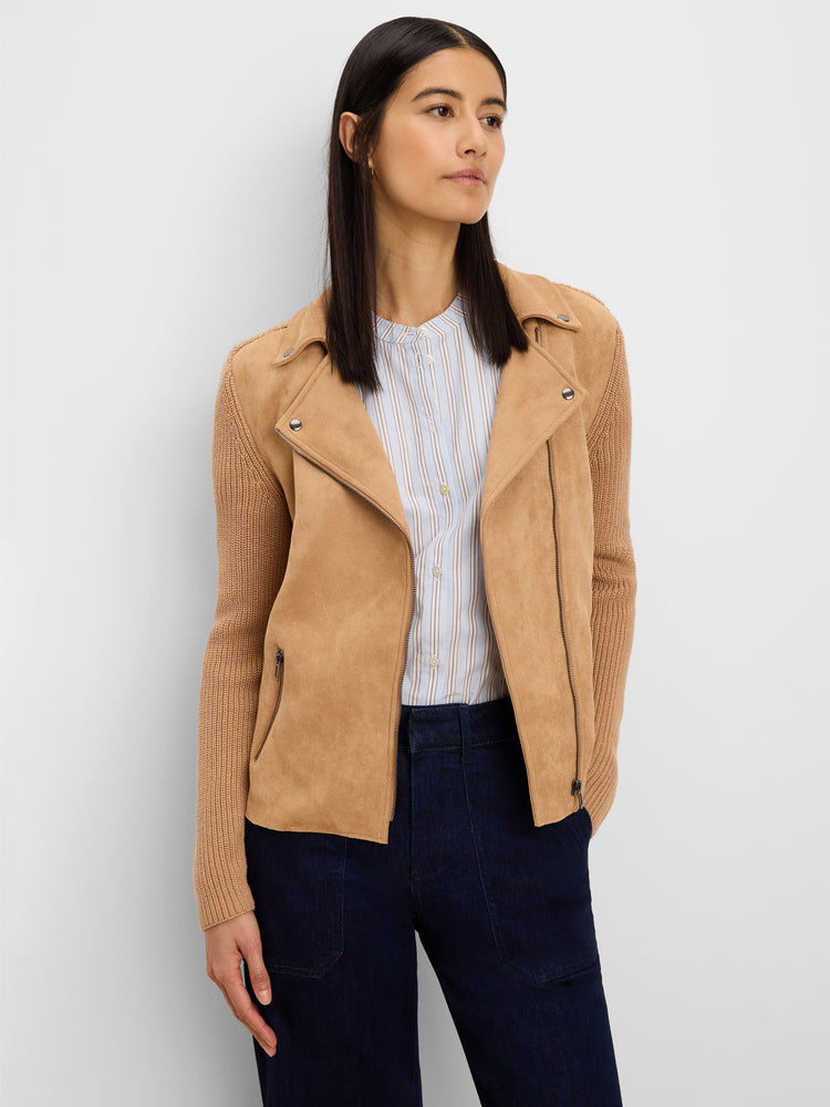 NIC+ZOE Mixed Media Moto Jacket product