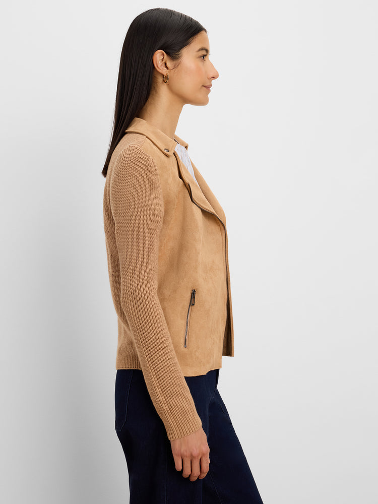NIC+ZOE Mixed Media Moto Jacket product
