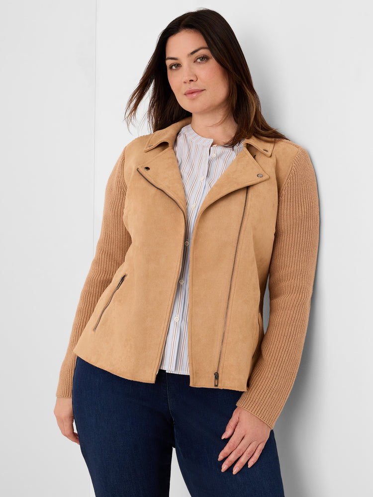 NIC+ZOE Mixed Media Moto Jacket product