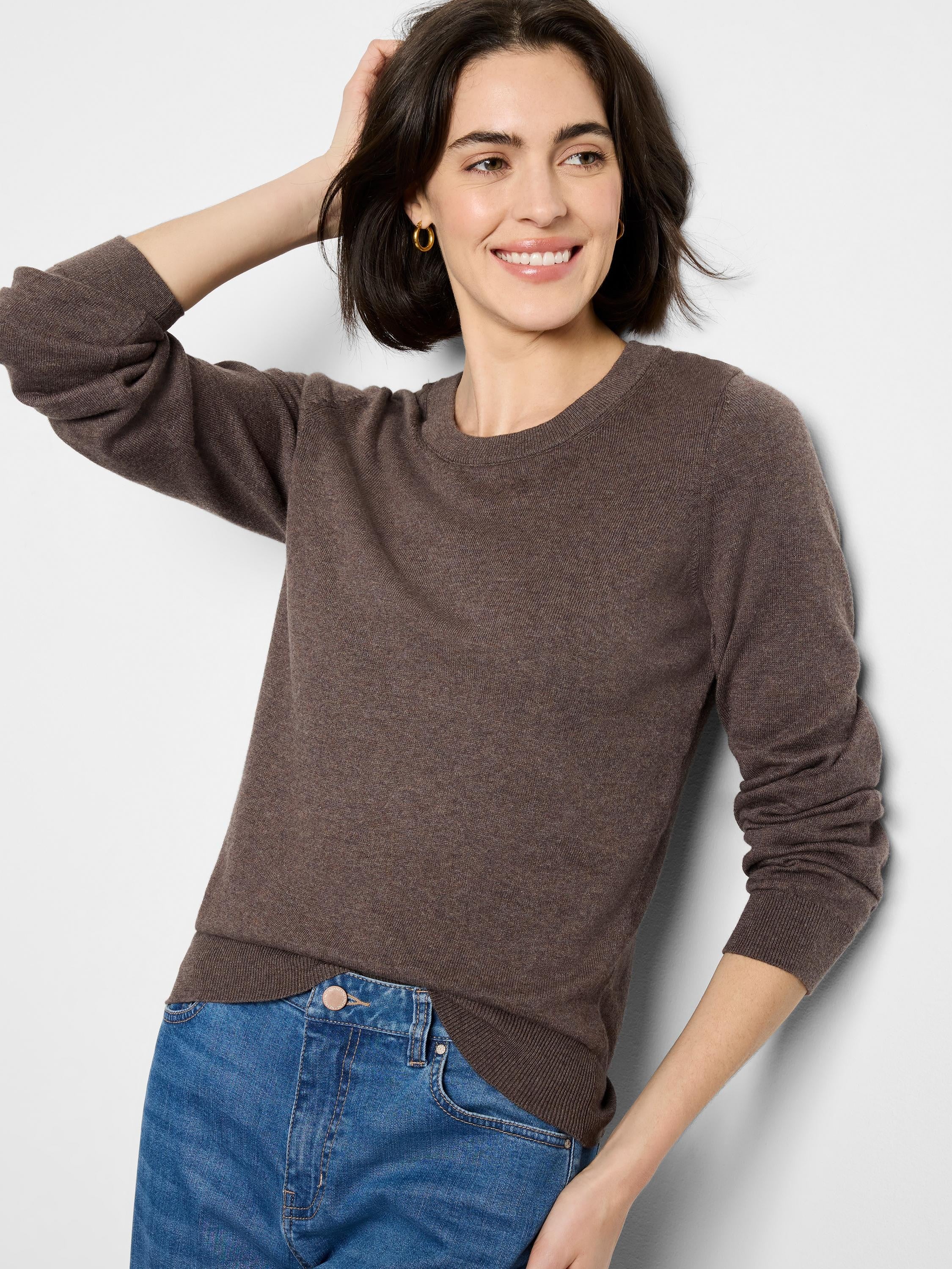 Pure Cotton Crew Neck Sweater