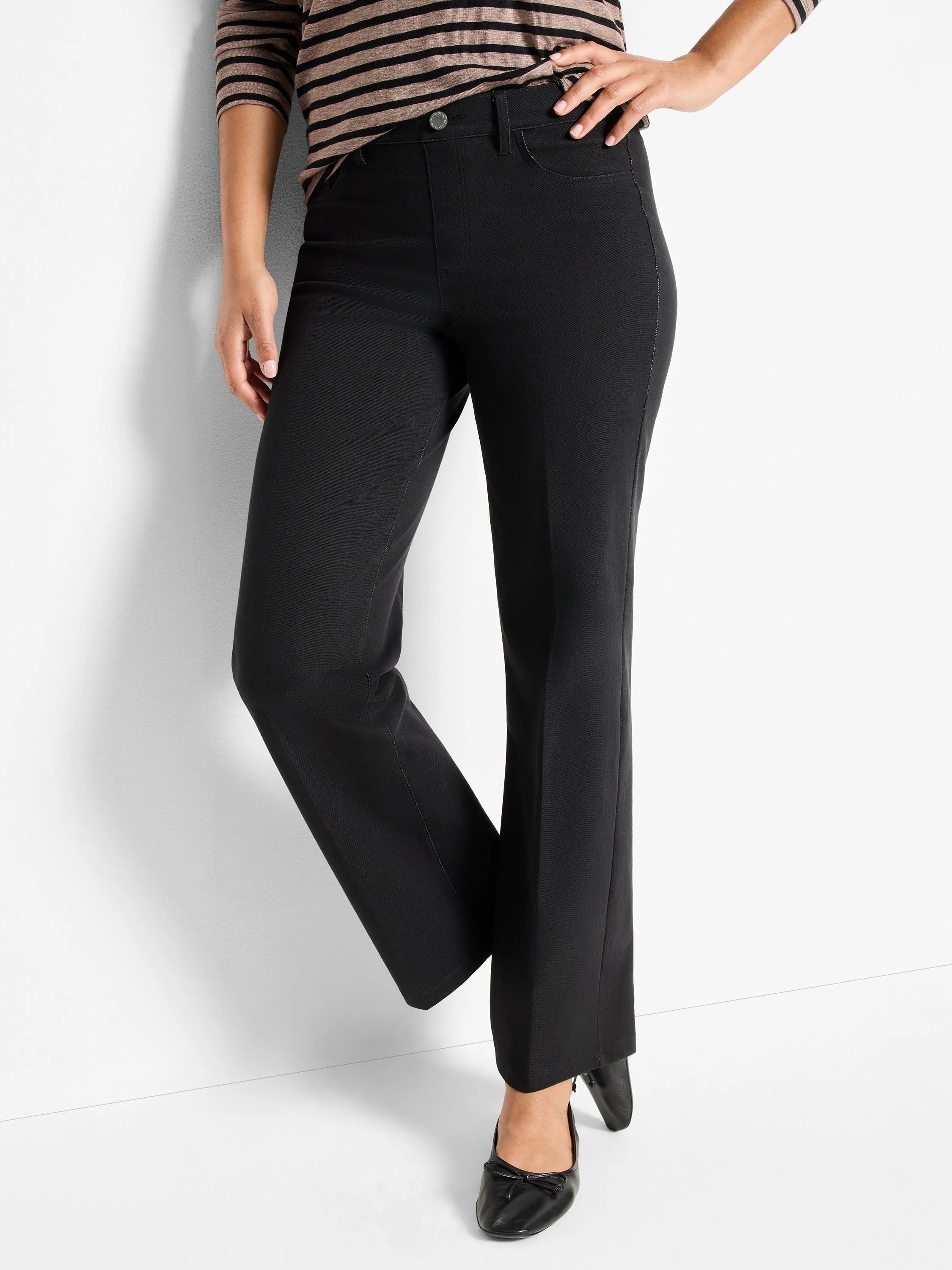 NIC+ZOE 28" Recess Straight Knit Ankle Pull On Jeans product