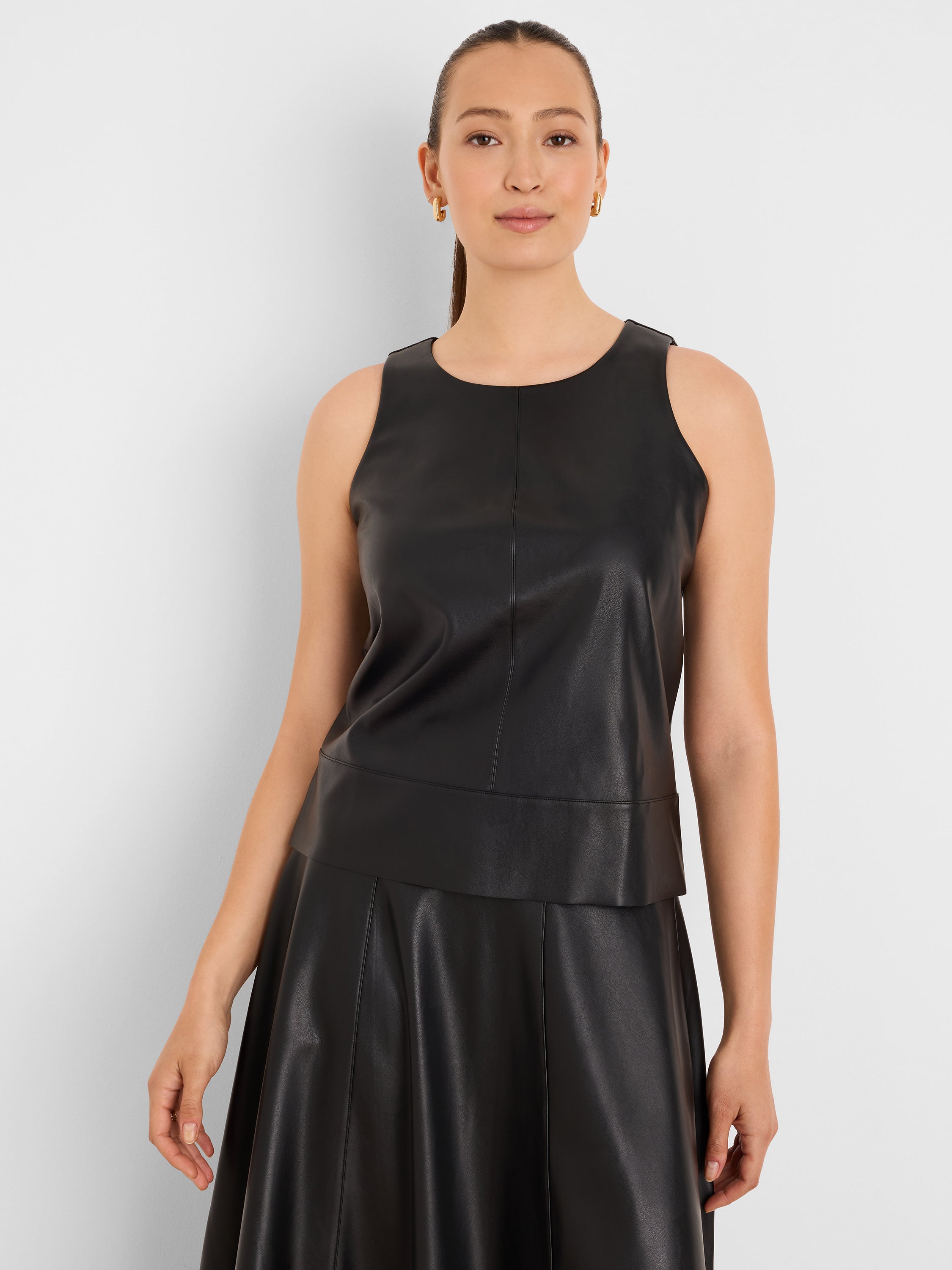 NIC+ZOE Vegan Leather Sleeveless Top product