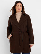 Knit Twill Wrap Jacket in Jav