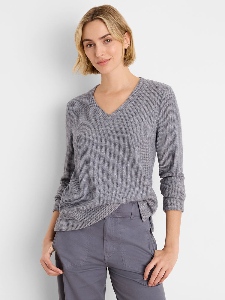 NIC+ZOE Soft Waffle V-Neck Top product