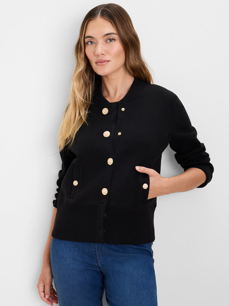 NIC+ZOE Knit Snap Bomber Jacket product