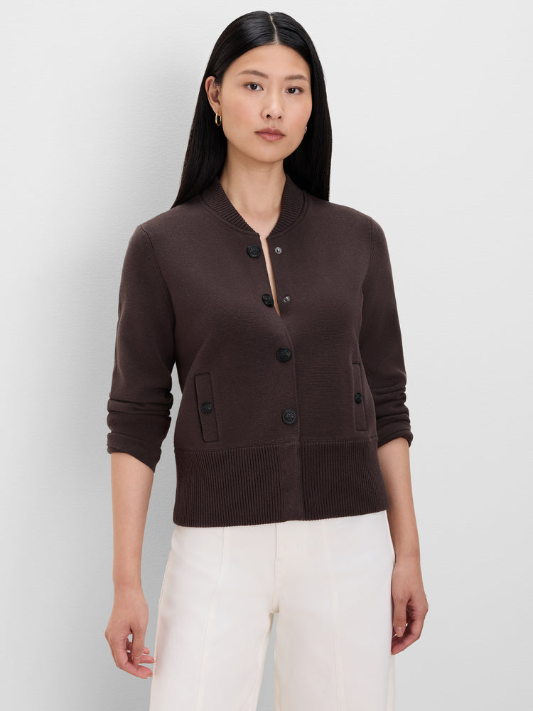 NIC+ZOE Knit Snap Bomber Jacket product